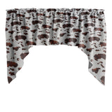 Swag Valance Cotton Cow Print 58" Wide / 36" Tall