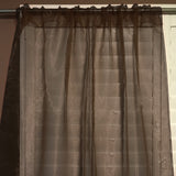 Sheer Tinted Organza Solid Single Curtain Panel 58 Inch Wide - Brown