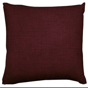 Faux Burlap Woven Texture Throw Pillow/Sham Cushion Cover - Burgundy