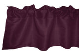 Faux Silk Dupioni Window Valance 56 Inch Wide - Burgundy