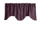 Faux Silk Dupioni Solid Scalloped Window Valance 58" Wide / 20" Tall