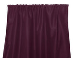 Faux Silk Solid Dupioni Window Curtain 56 Inch Wide - Burgundy