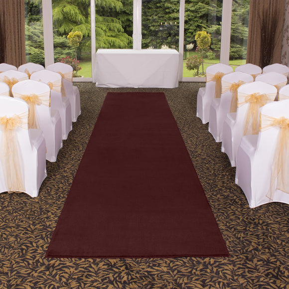 Felt Aisle Runner for Wedding Runway and VIP Events Solid Burgundy