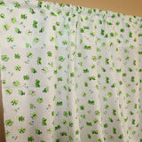 Cotton Curtain Floral Print 58 Inch Wide Butterfly Green