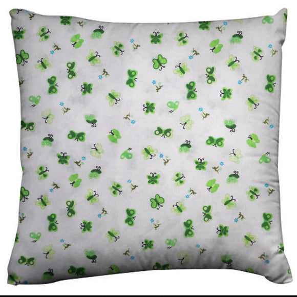 Cotton Butterfly Print Floral Decorative Throw Pillow/Sham Cushion Cover Green