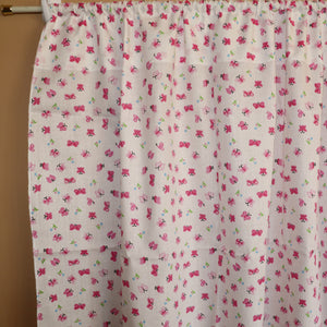Cotton Curtain Floral Print 58 Inch Wide Butterfly - Pink