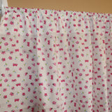 Cotton Curtain Floral Print 58 Inch Wide Butterfly Pink