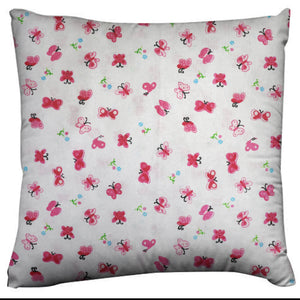 Cotton Butterfly Print Floral Decorative Throw Pillow/Sham Cushion Cover - Pink