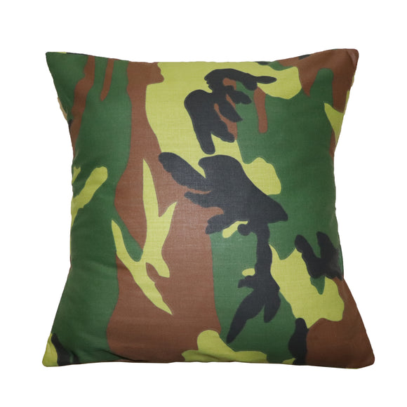 Cotton Camouflage Print Decorative Throw Pillow/Sham Cushion Cover Green