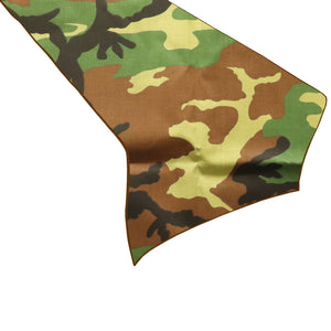 Cotton Print Table Runner Camouflage Green