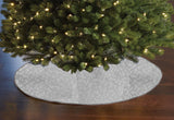 Heavy Brocade Shiny Candy Canes Holiday Tree Skirt Christmas Decoration 56" Round Large Skirt
