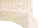 Sheer Lace Tablecloth Overlay Wedding and Party Decoration Champagne