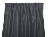 Faux Silk Solid Dupioni Window Curtain 56 Inch Wide - Charcoal