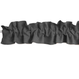 Solid Poplin Curtain Valance Sleeve Topper - Charcoal