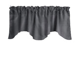 Faux Silk Dupioni Solid Scalloped Window Valance 58" Wide / 20" Tall
