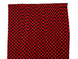 Cotton Curtain Checkered Print 58 Inch Wide Racecar 1 Inch Checkerboard - Red and Black