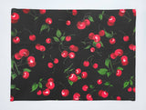 Cherries Allover Print Cotton Dinner Table Placemats Holiday Home Decoration 13" x 19" (Pack of 4)
