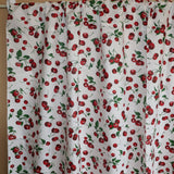 Cotton Curtain Fruits Print 58 Inch Wide Allover Cherries White