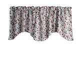 Scalloped Valance Cotton Cherries Allover Print 58" Wide / 20" Tall