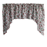 Swag Valance Cotton Cherries Allover Print 58" Wide / 36" Tall