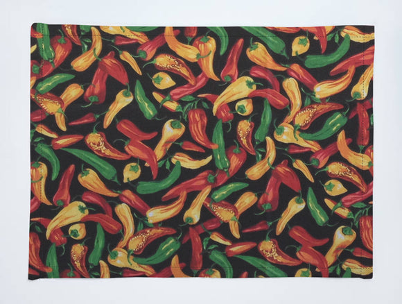 Chili Peppers Print Cotton Dinner Table Placemats Holiday Home Decoration 13