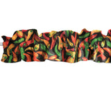 Chili Peppers Print Cotton Curtain Sleeve Topper Window Treatment