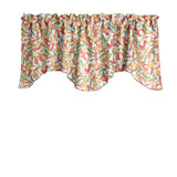 Scalloped Valance Cotton Chili Peppers Print 58" Wide / 20" Tall
