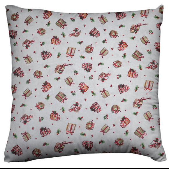 Christmas Themed Decorative Throw Pillow/Sham Cushion Cover Christmas Gifts on White