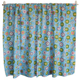 Cotton Curtain Circles Print 58 Inch Wide Blue