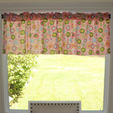Cotton Window Valance Circles Print 58 Inch Wide Pink