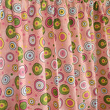 Cotton Curtain Circles Print 58 Inch Wide Pink