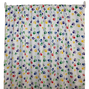 Cotton Curtain Animal Paw Print 58 Inch Colorful Big Paws