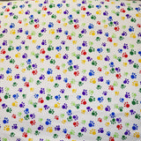 Poly-Cotton Animal Paw Prints Fabric 58" Wide by 36"(1-Yards) for Arts, Crafts, & Sewing