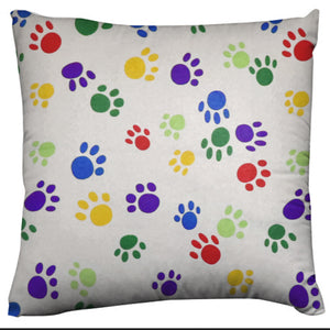 Cotton Paw Prints Animal Print Decorative Throw Pillow/Sham Cushion Cover Colorful Big Paws