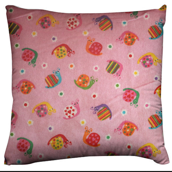 Flannel Throw Pillow/Sham Cushion Cover Colorful Snails
