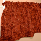 Rosette Floral Pop Up Flower Window Valance 54 Inch Wide Copper