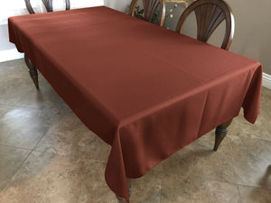 Polyester Poplin Gaberdine Durable Tablecloth Solid Copper Rust