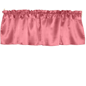 Shiny Smooth Satin Window Valance 58" Wide Coral