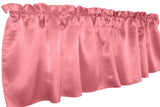 Shiny Smooth Satin Window Valance 58" Wide Coral
