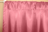 Shiny Satin Solid Single Curtain Panel Drapery 58 Inch Wide Coral