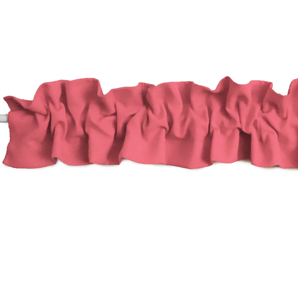 Solid Poplin Curtain Sleeve Topper Coral