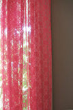 Floral Lace Window Curtain 58 Inch Wide Coral