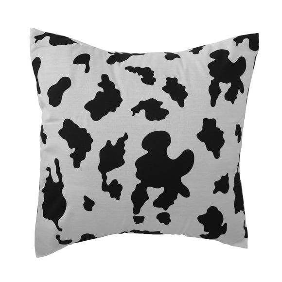 Cotton Cow Spots Animal Print Decorative Throw Pillow/Sham Cushion Cover Black on White