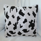 Cotton Cow Spots Animal Print Decorative Throw Pillow/Sham Cushion Cover Black on White