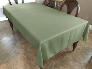 Polyester Poplin Gaberdine Durable Tablecloth Solid Dark Sage