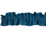 Solid Poplin Curtain Valance Sleeve Topper - Dark Teal