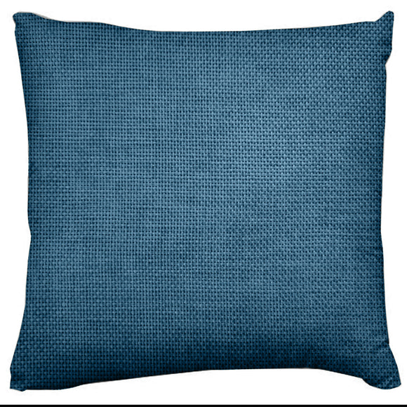 Faux Burlap Woven Texture Throw Pillow/Sham Cushion Cover Dark Turquoise