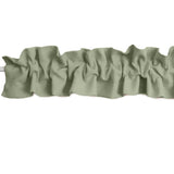 Solid Poplin Curtain Valance Sleeve Topper - Dark Sage