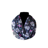 Cotton Infinity Scarf Day of the Dead Sugar Skulls
