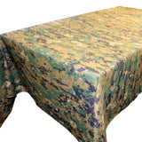 Cotton Tablecloth Camouflage Print Pixelated Digital Jungle Camouflage